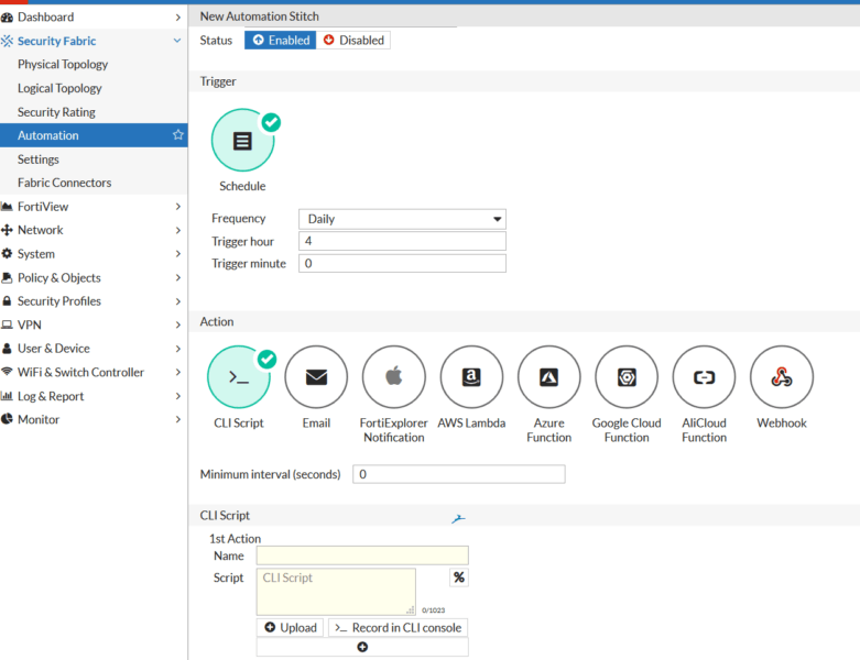 Fortigate FortiOS 6.2 Automation