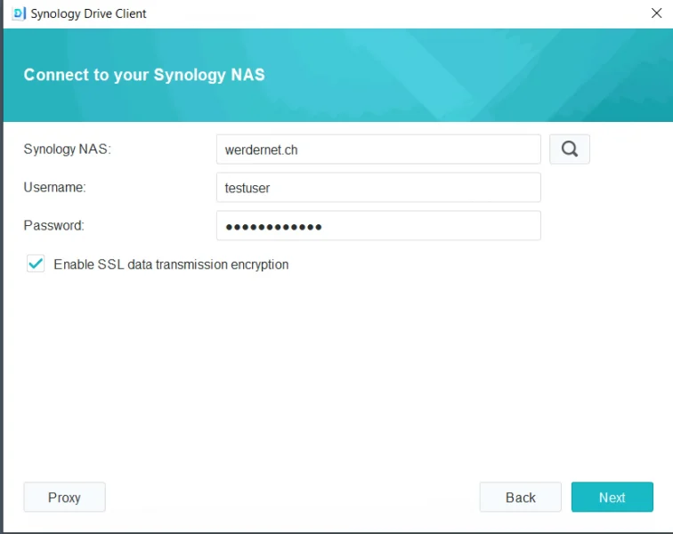 Synology Drive Client Connect