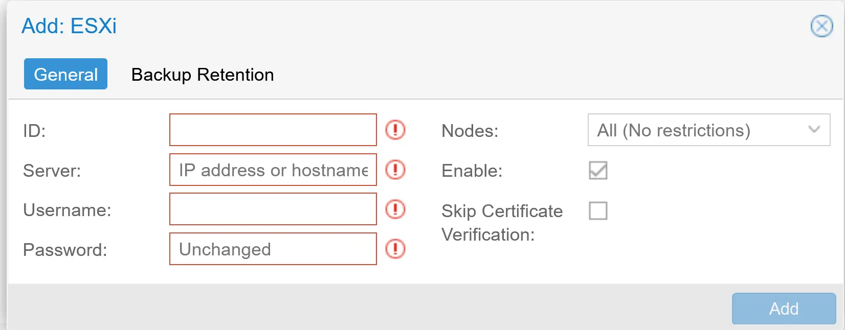 Add ESXi repository to Proxmox