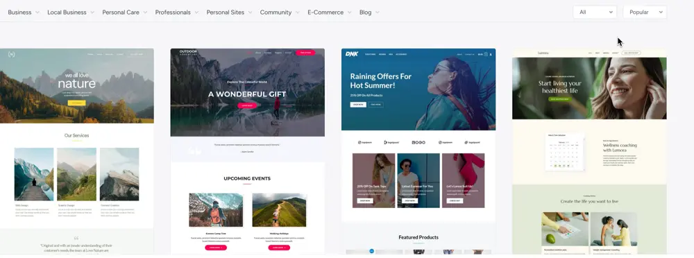 Astra Theme - Starter Sites for Elementor