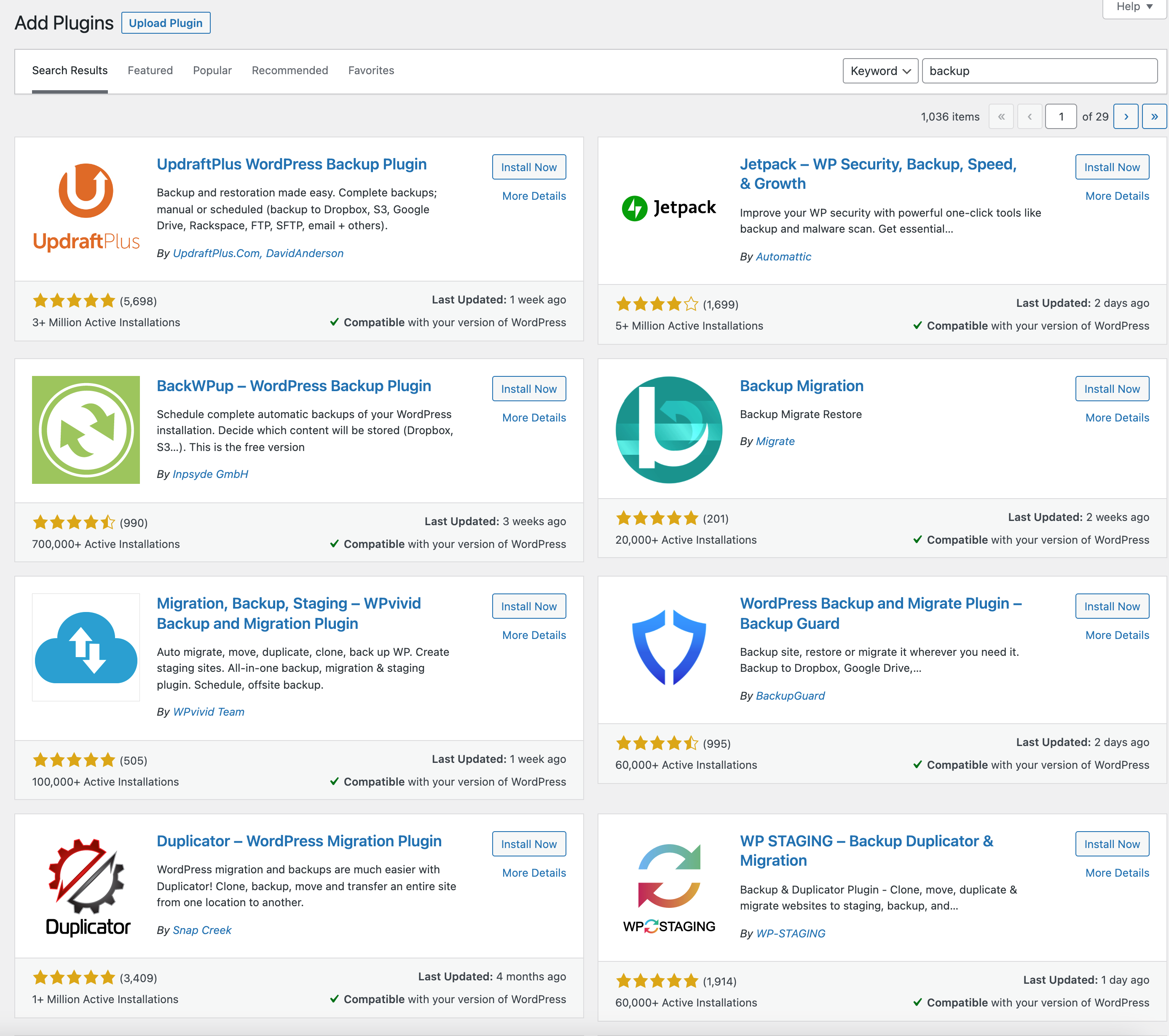 WordPress Backup repository