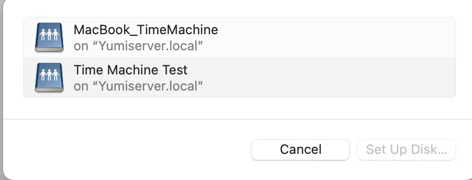 configure time machine