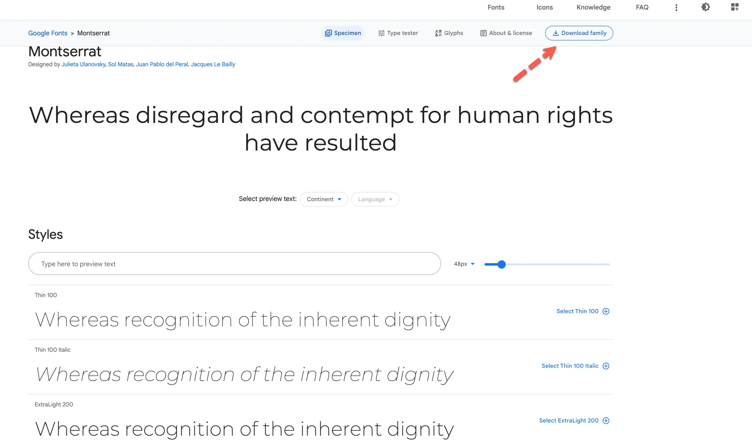 Download Google Fonts from Google Fonts website