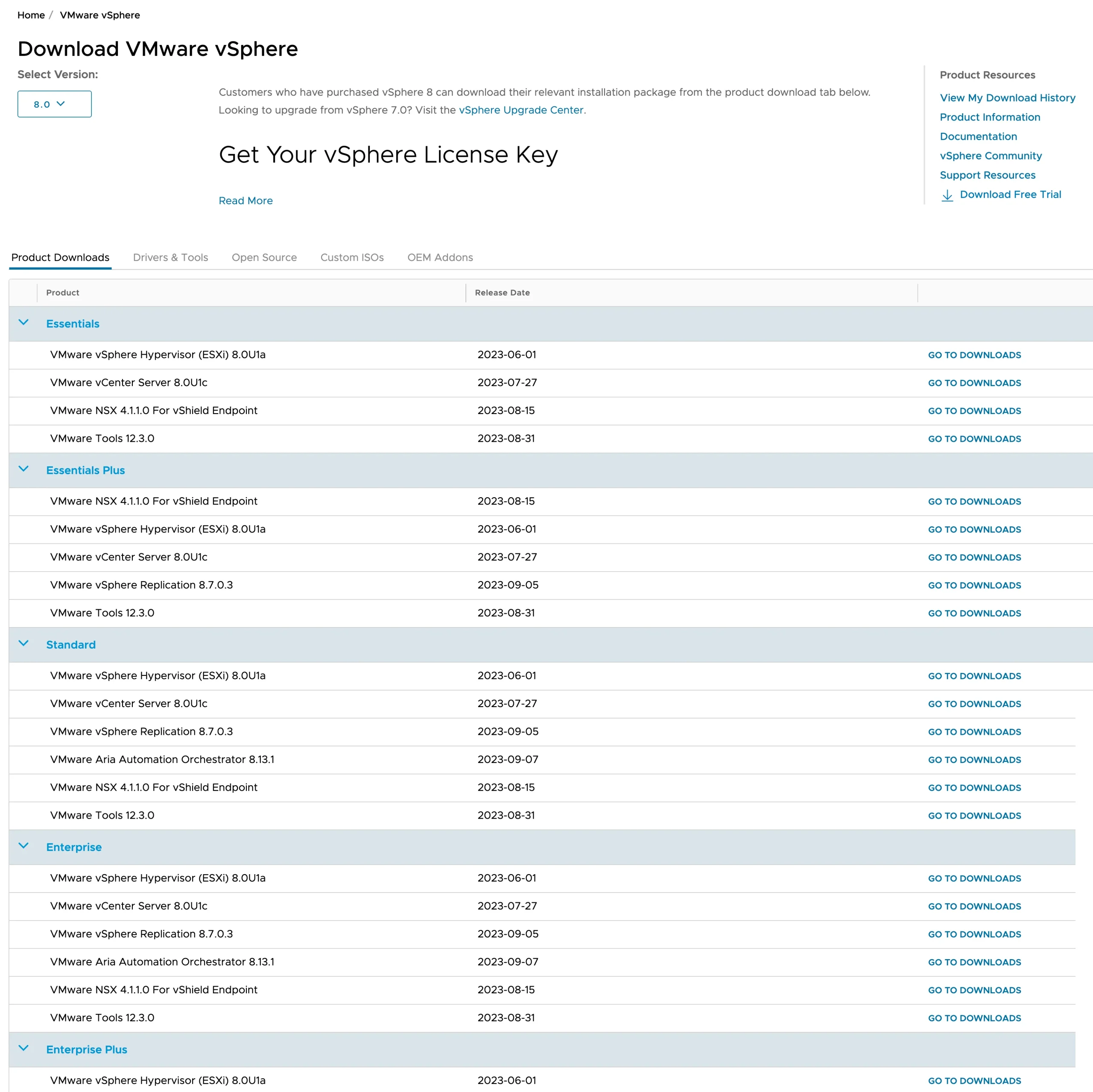 Download VMware vSphere