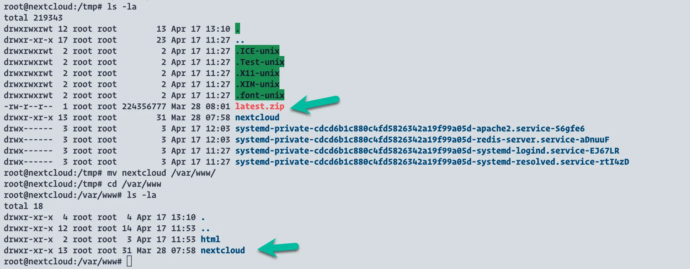 Download latest Nextcloud zip