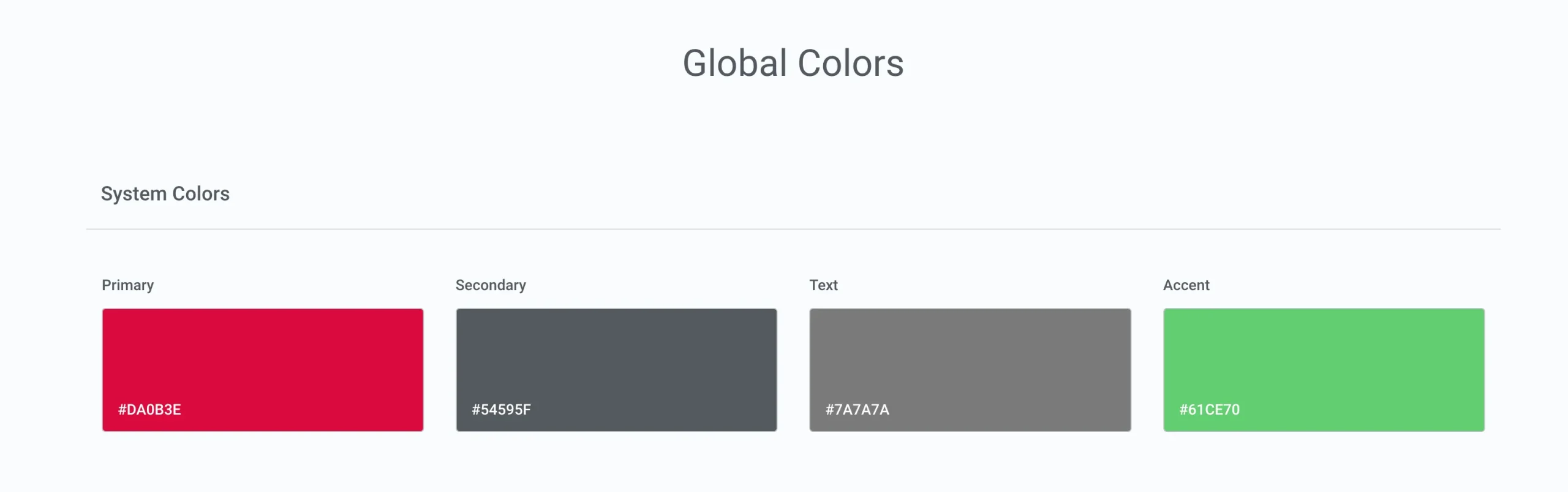 Elementor Global Color