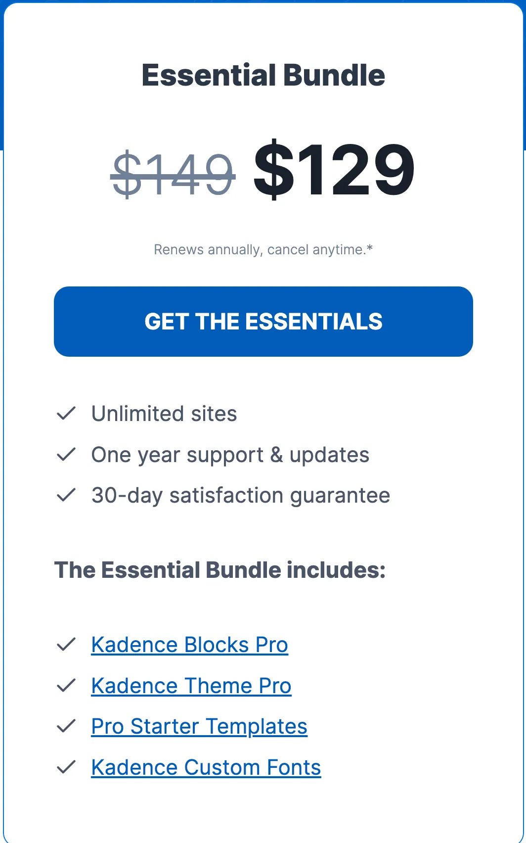 Kadence Essential Bundle