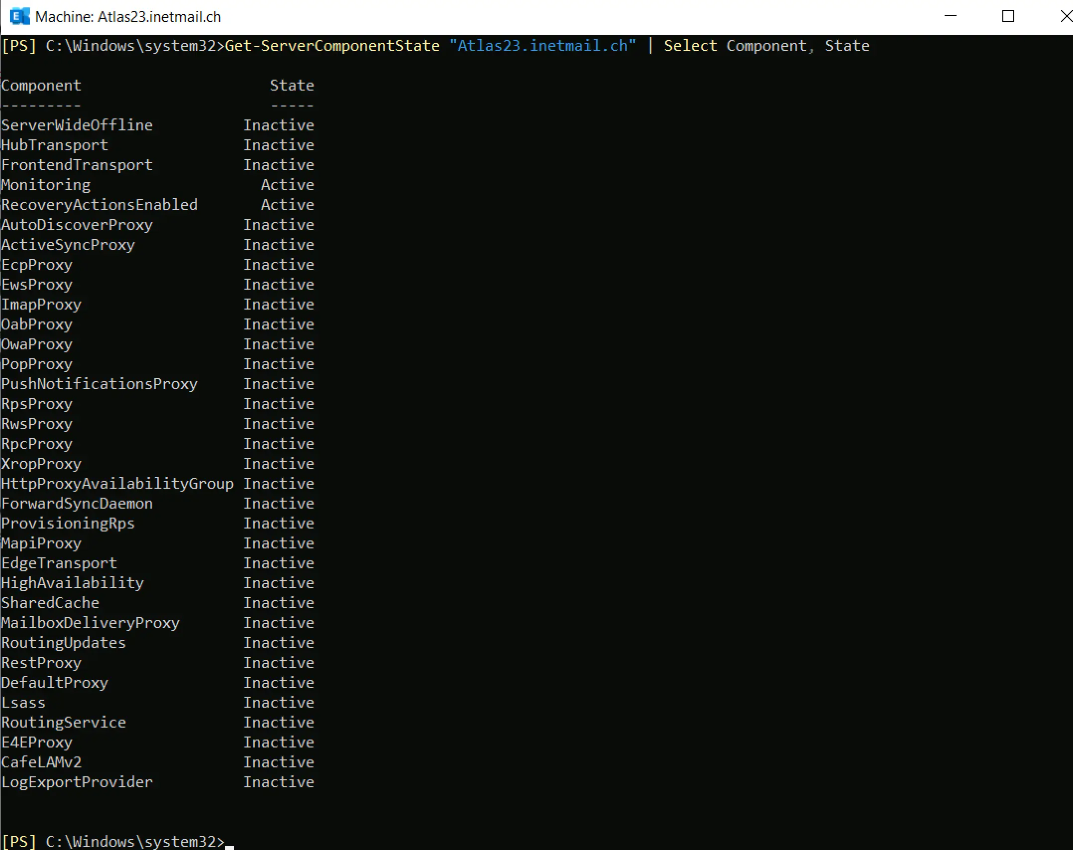 Exchange Server Components