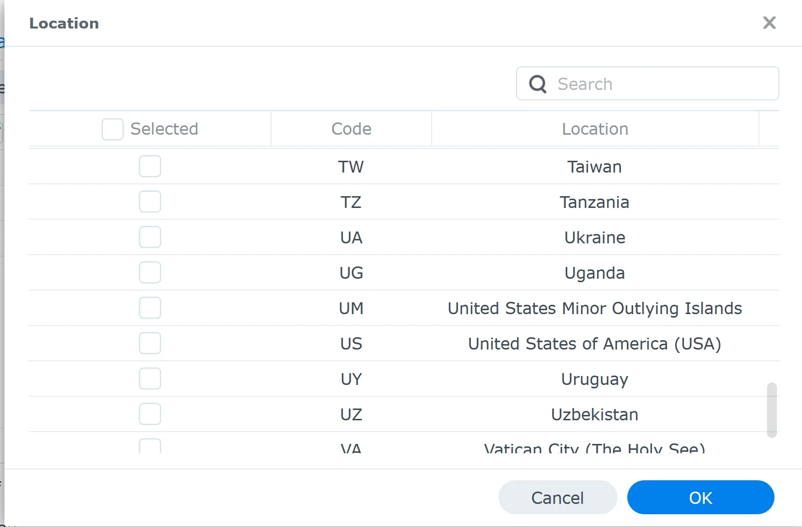 Firewall rule by location