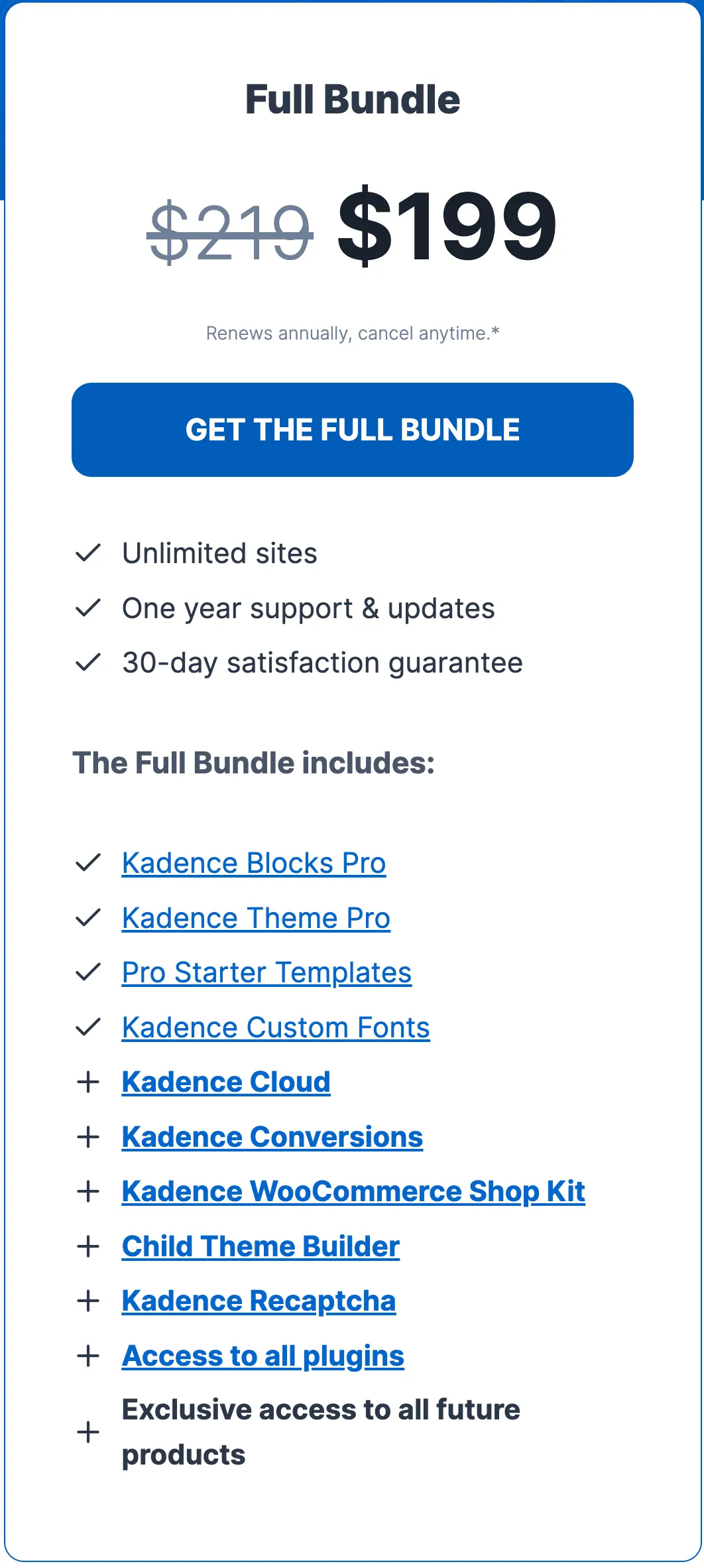 Kadence Full Bundle