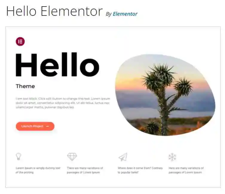 Hello Elementor Theme