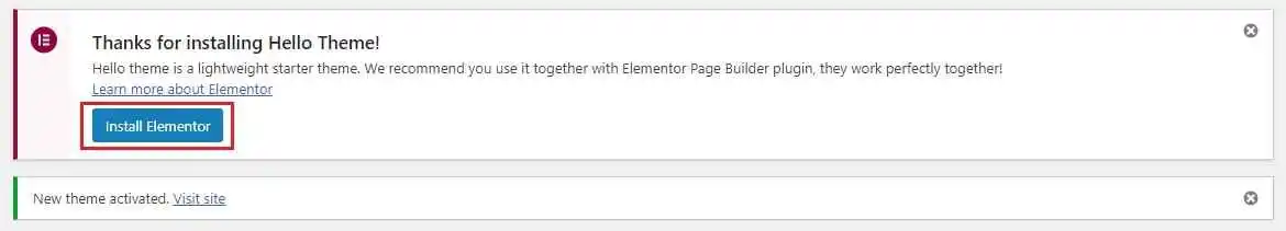 Install the Elementor Plugin