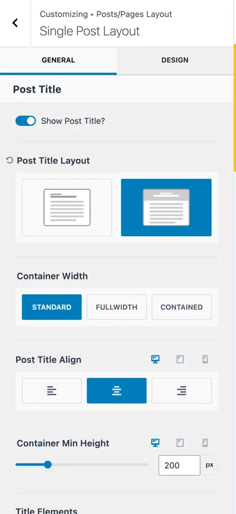 Kadence Single Post Layout