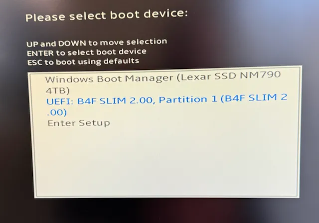 Minisforum uefi boot