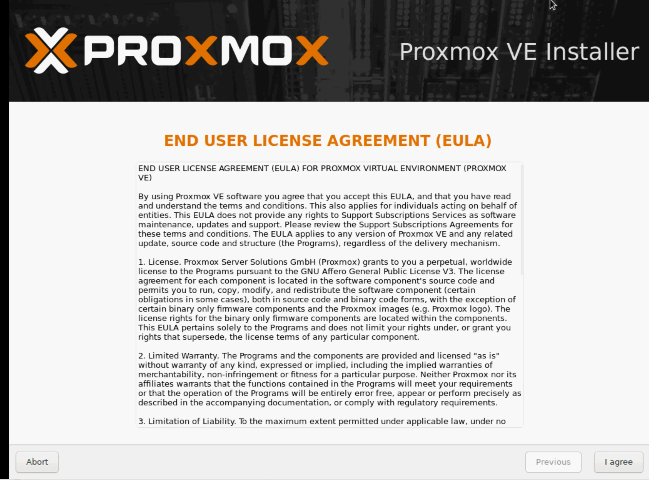 Proxmox installer 2