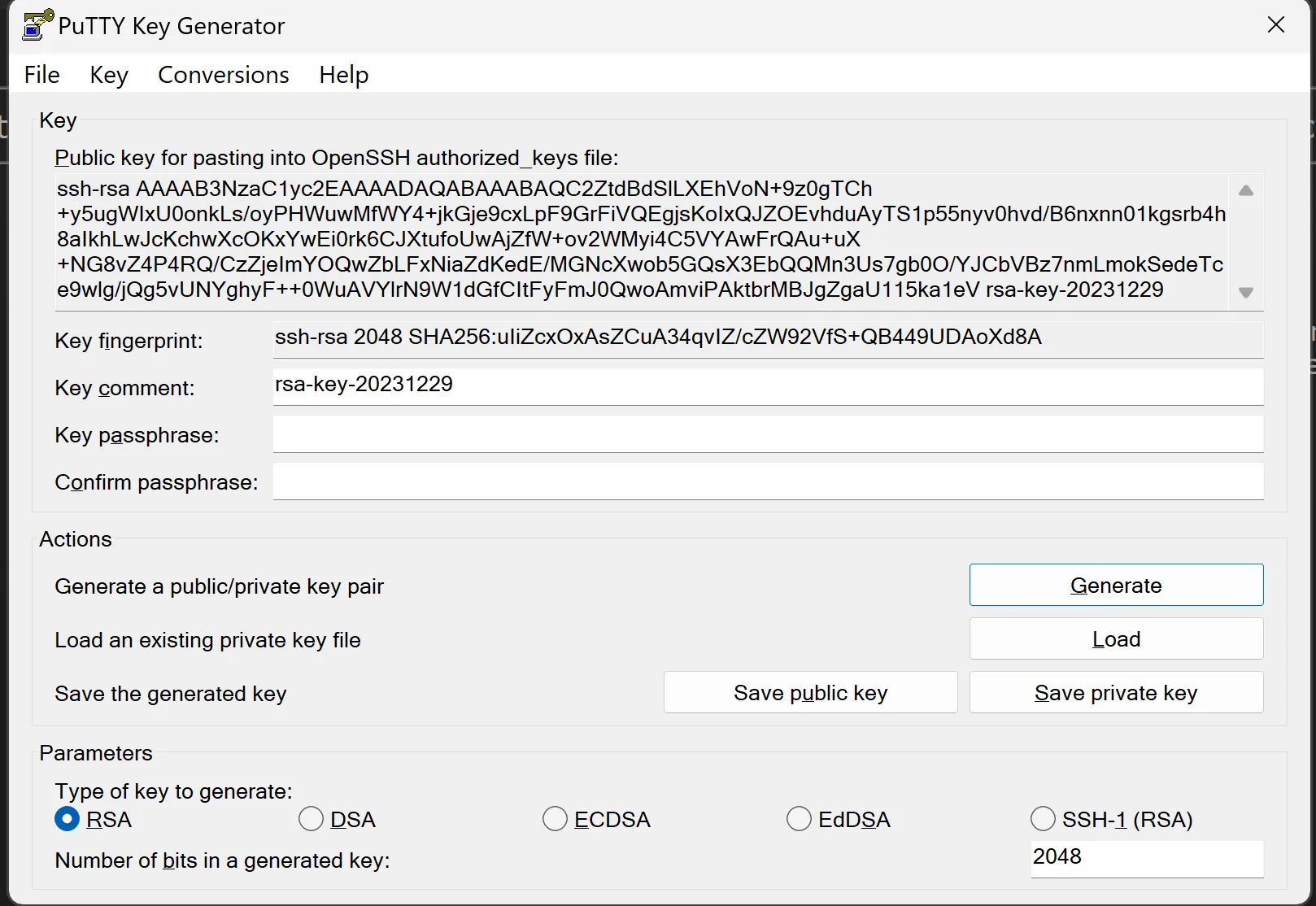 Puttygen Key Generator