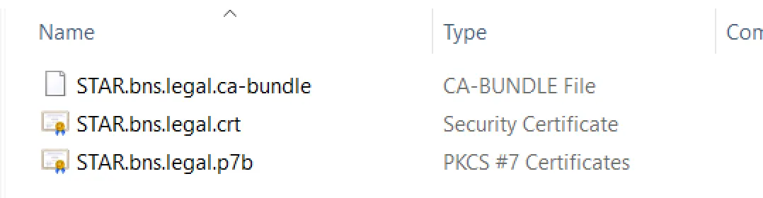 SSL key bundle received from authority provider