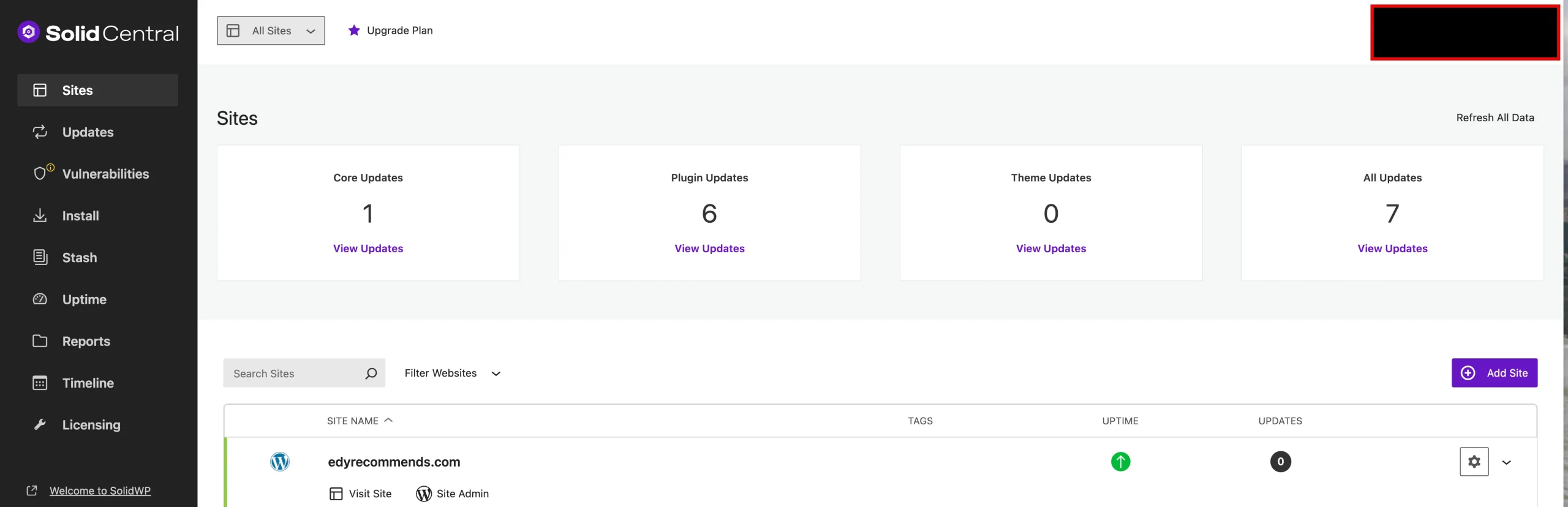 SolidCentral Dashboard