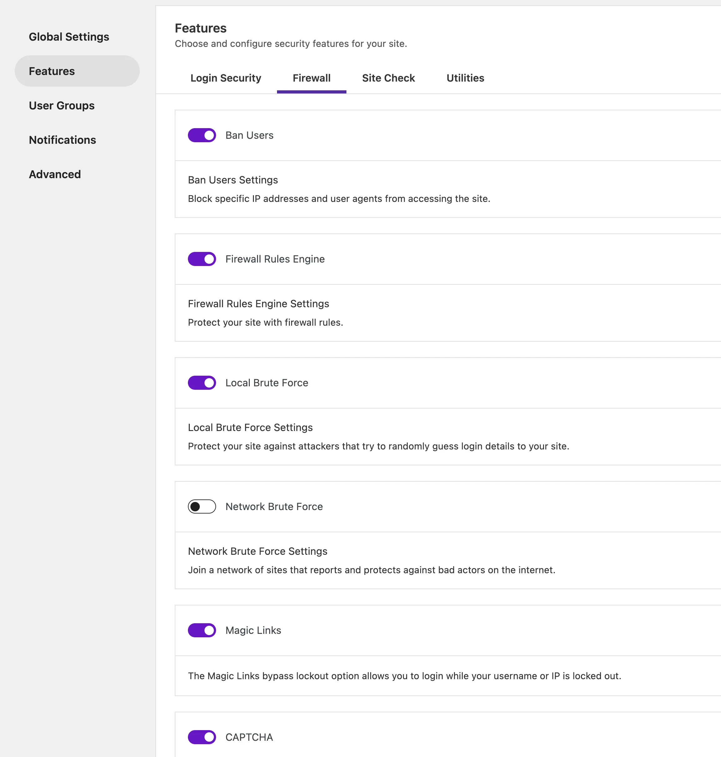SolidWP Features Firewall