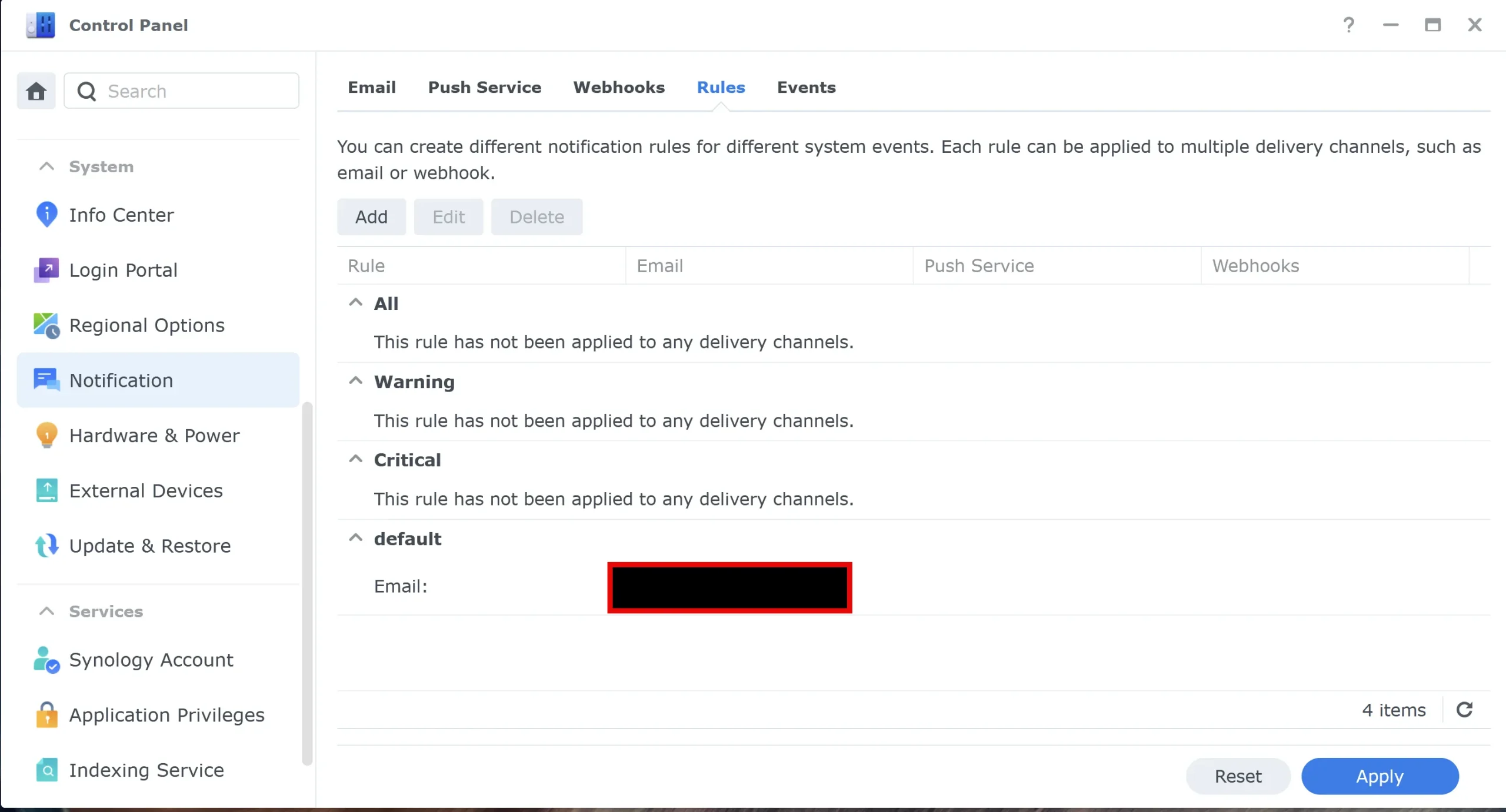 Synology Notification