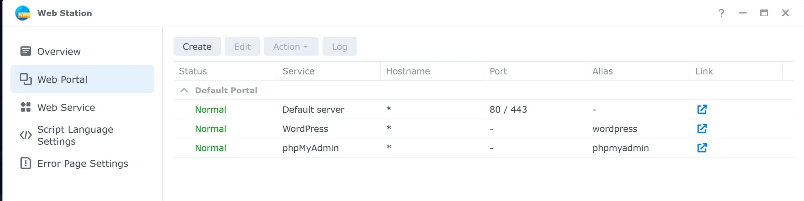 Synology Web Station