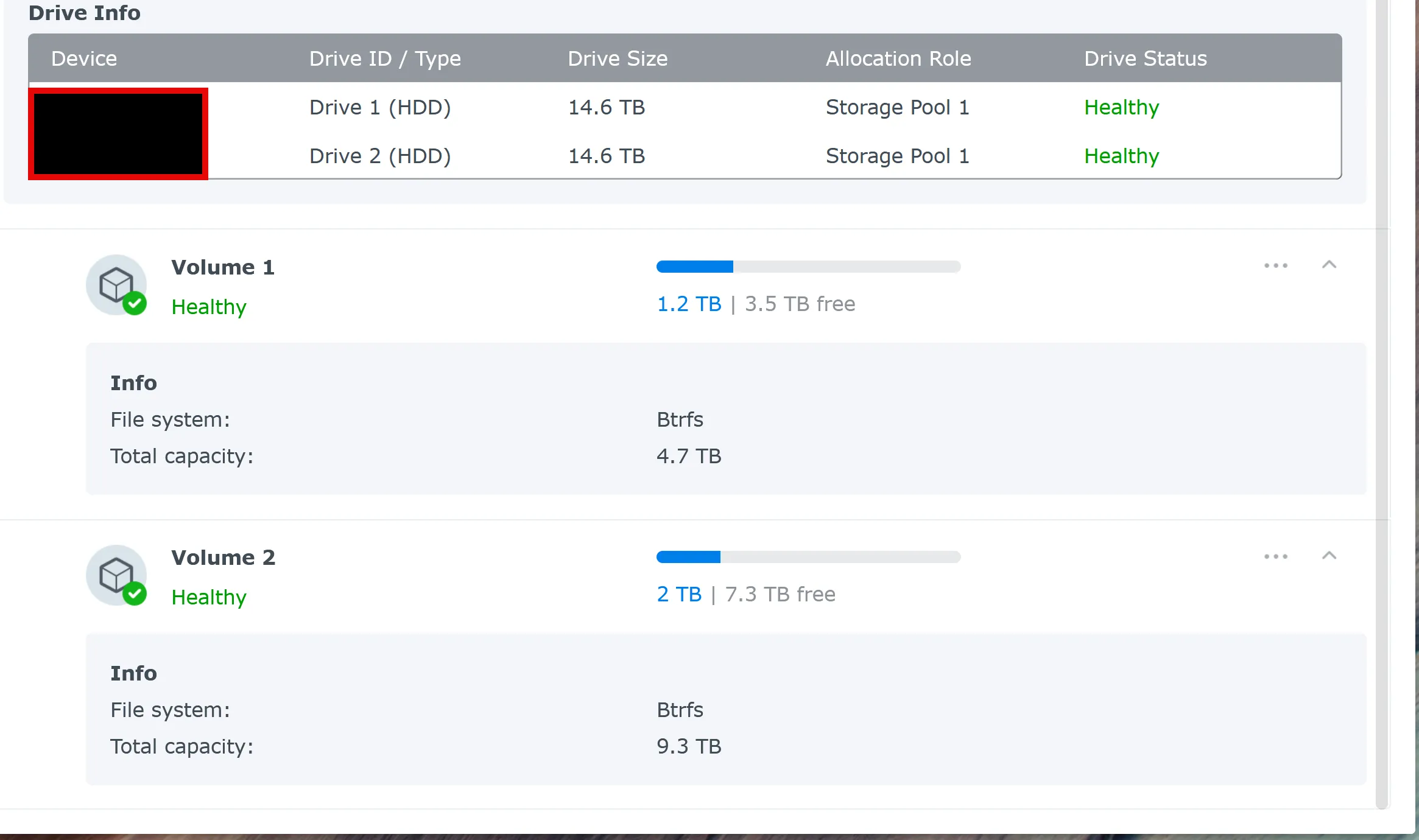 Synology nas expanded volume after