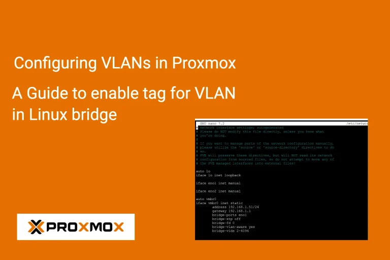 Proxmox vlan config
