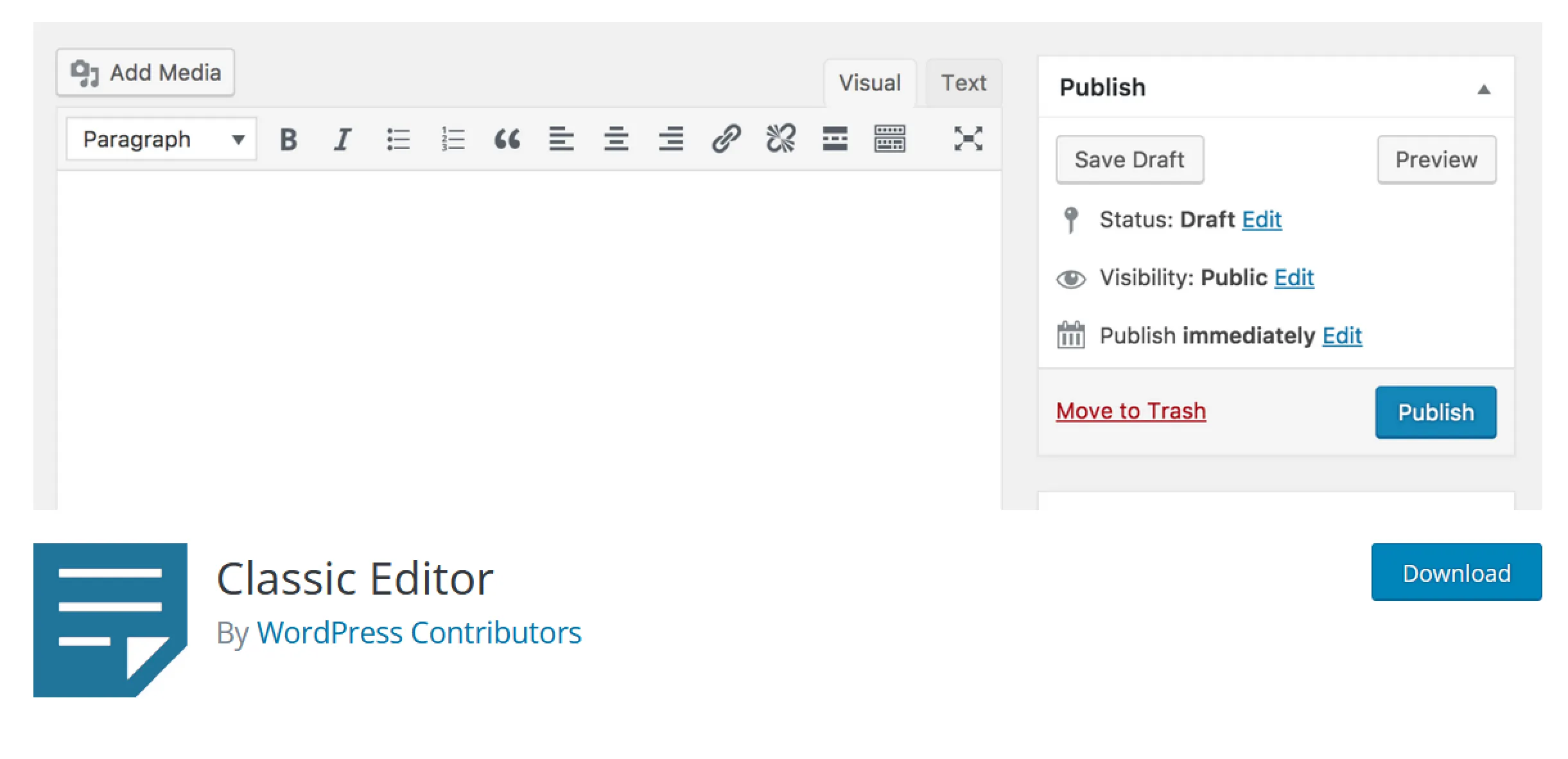 WordPress classic editor
