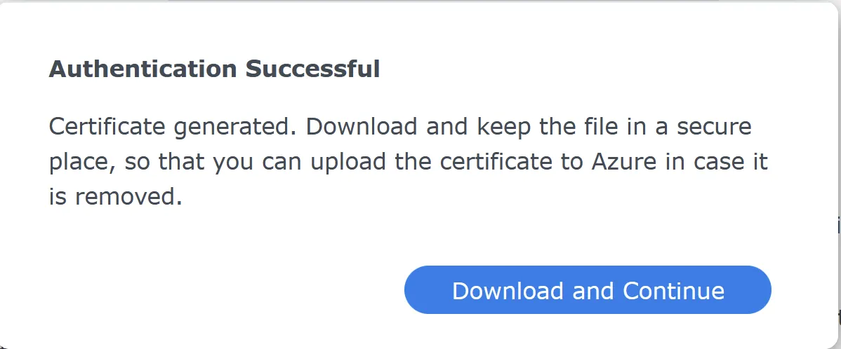 autehnticaton successful