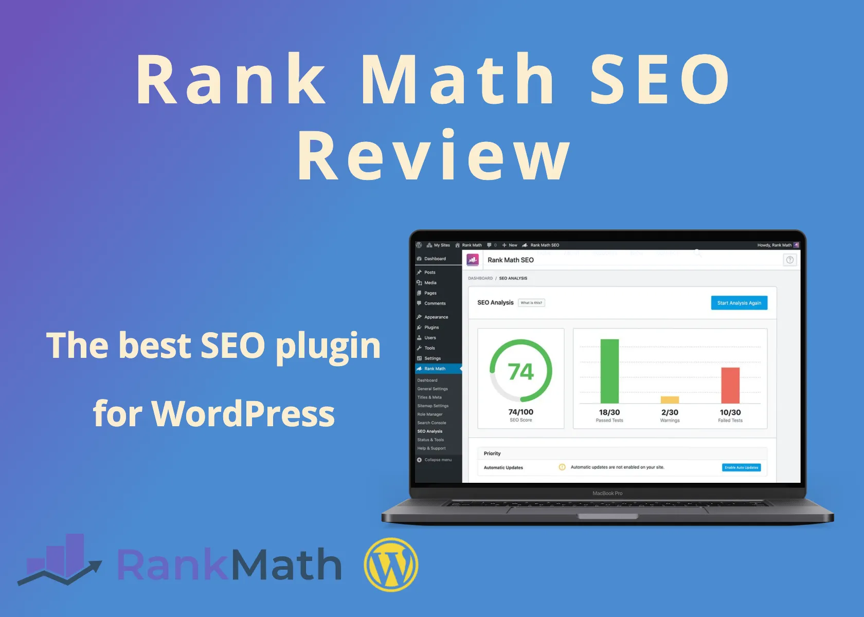 Best SEO plugin for WordPress - Rank Math