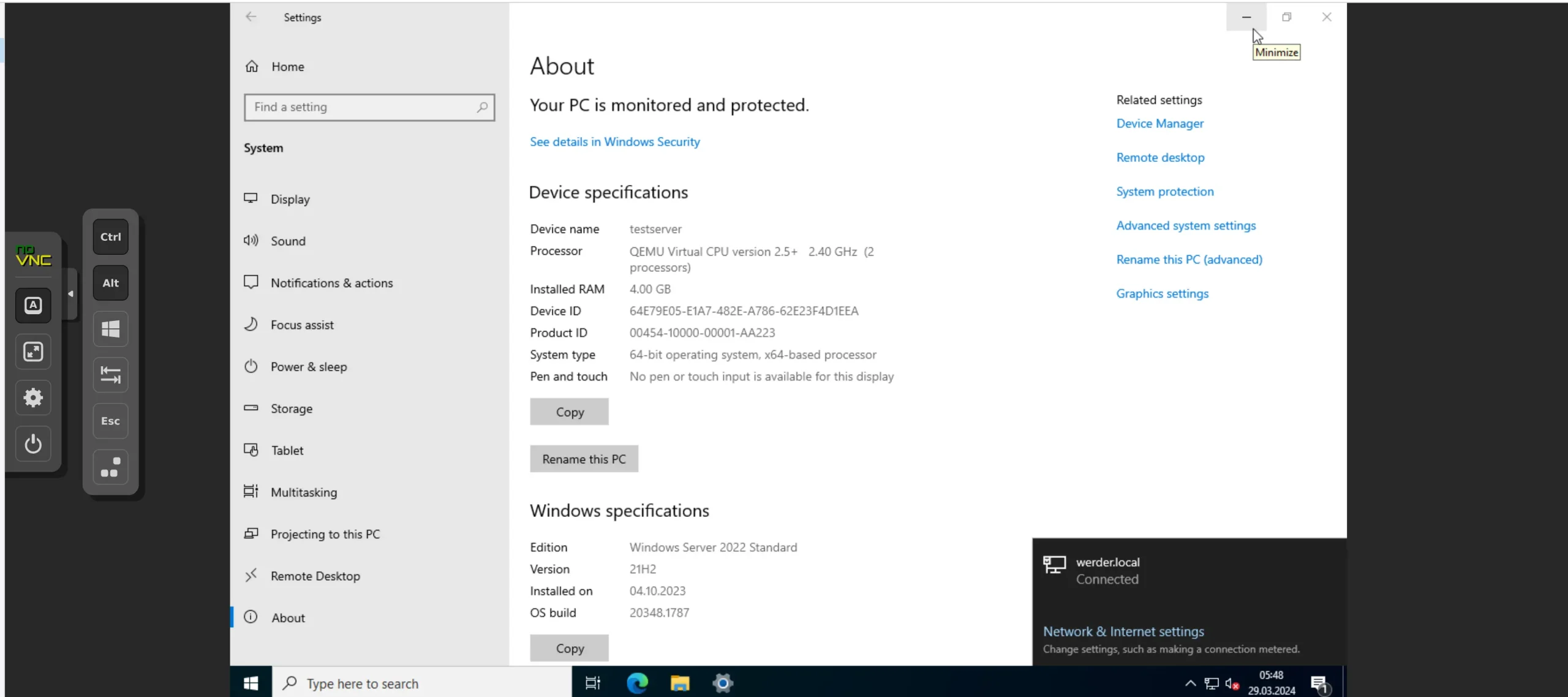 converted VM is booting