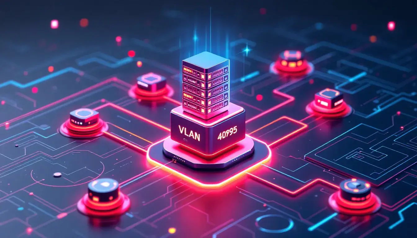 A diagram showing VLAN ID 4095 in virtual environments, including a virtual machine setup.