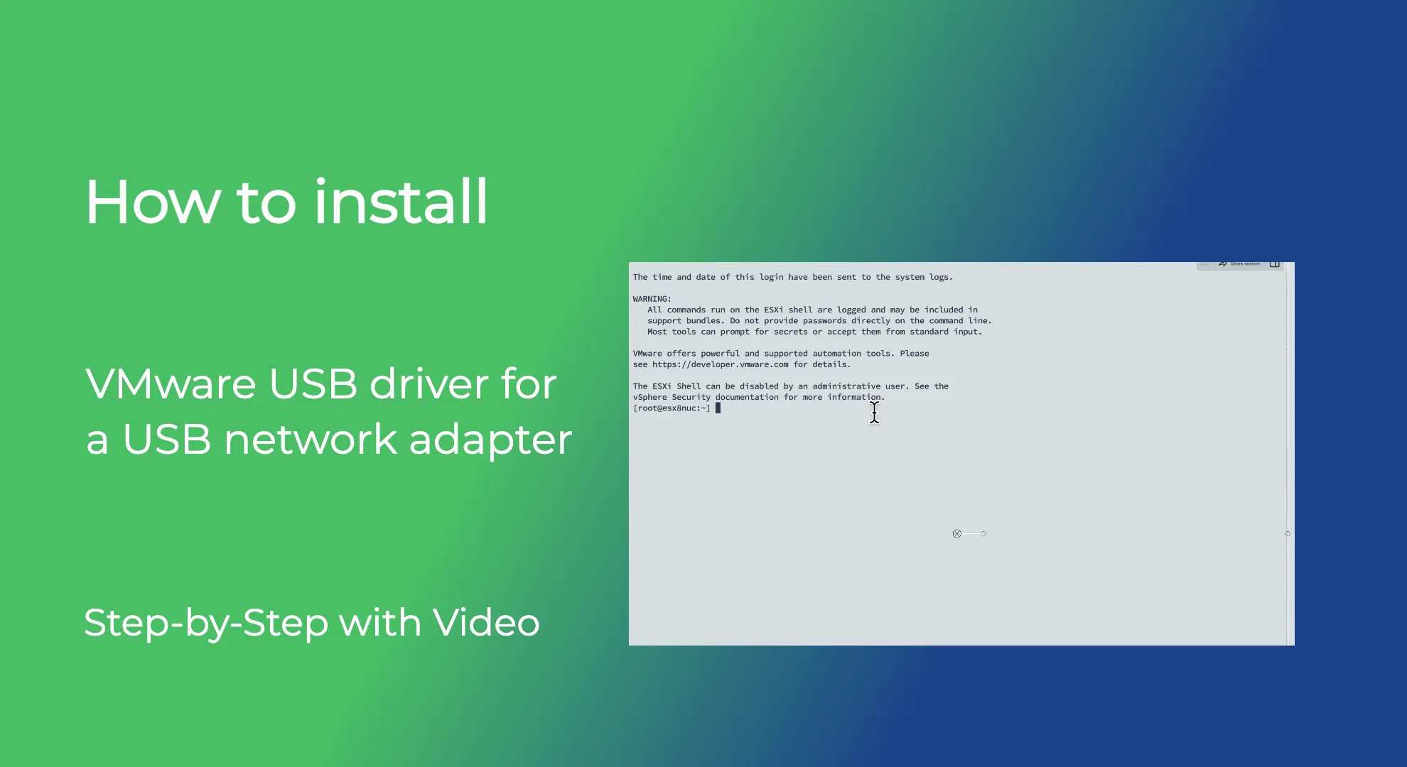 vmware usb network adapter