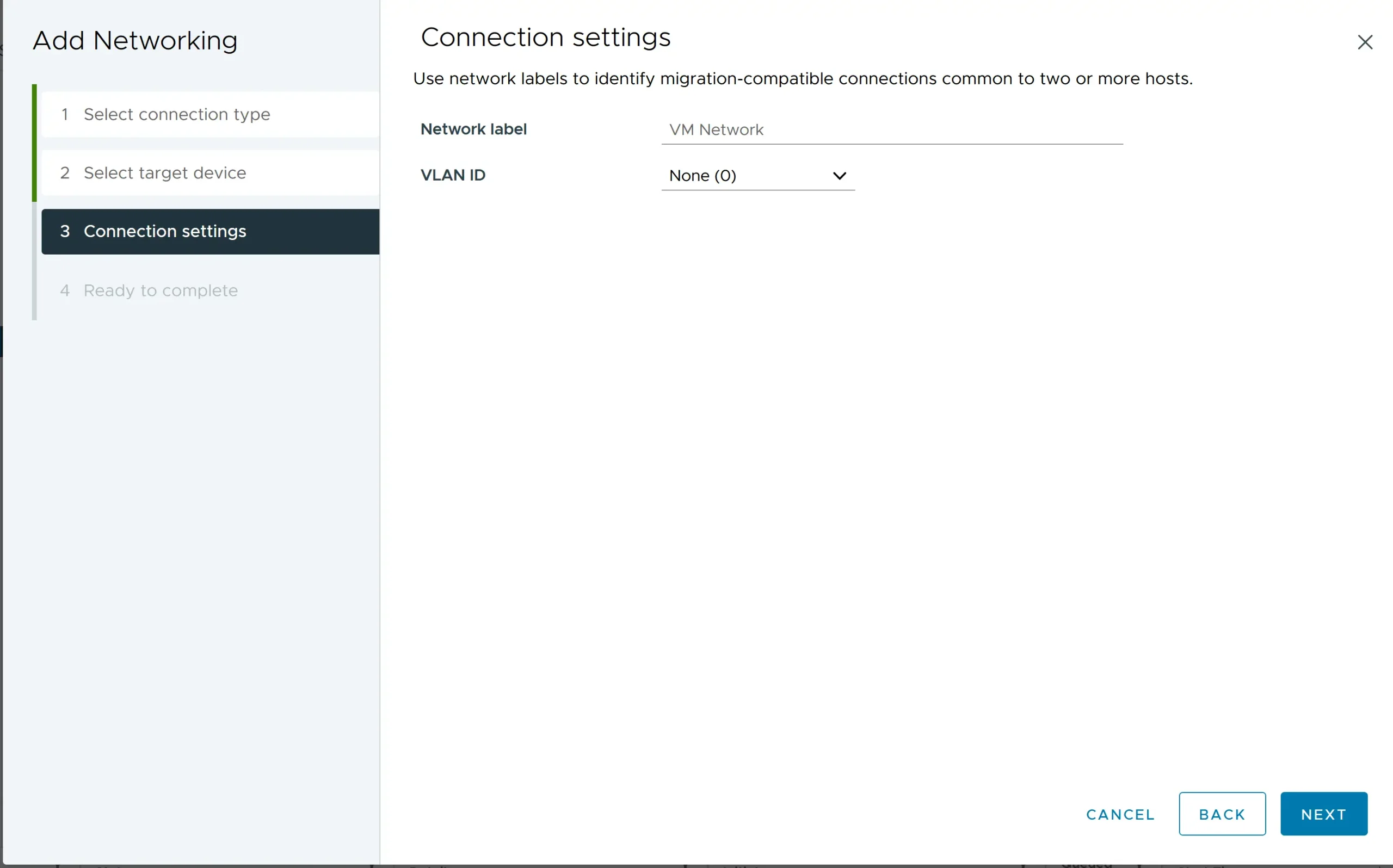 Assign a VLAN id to the switch