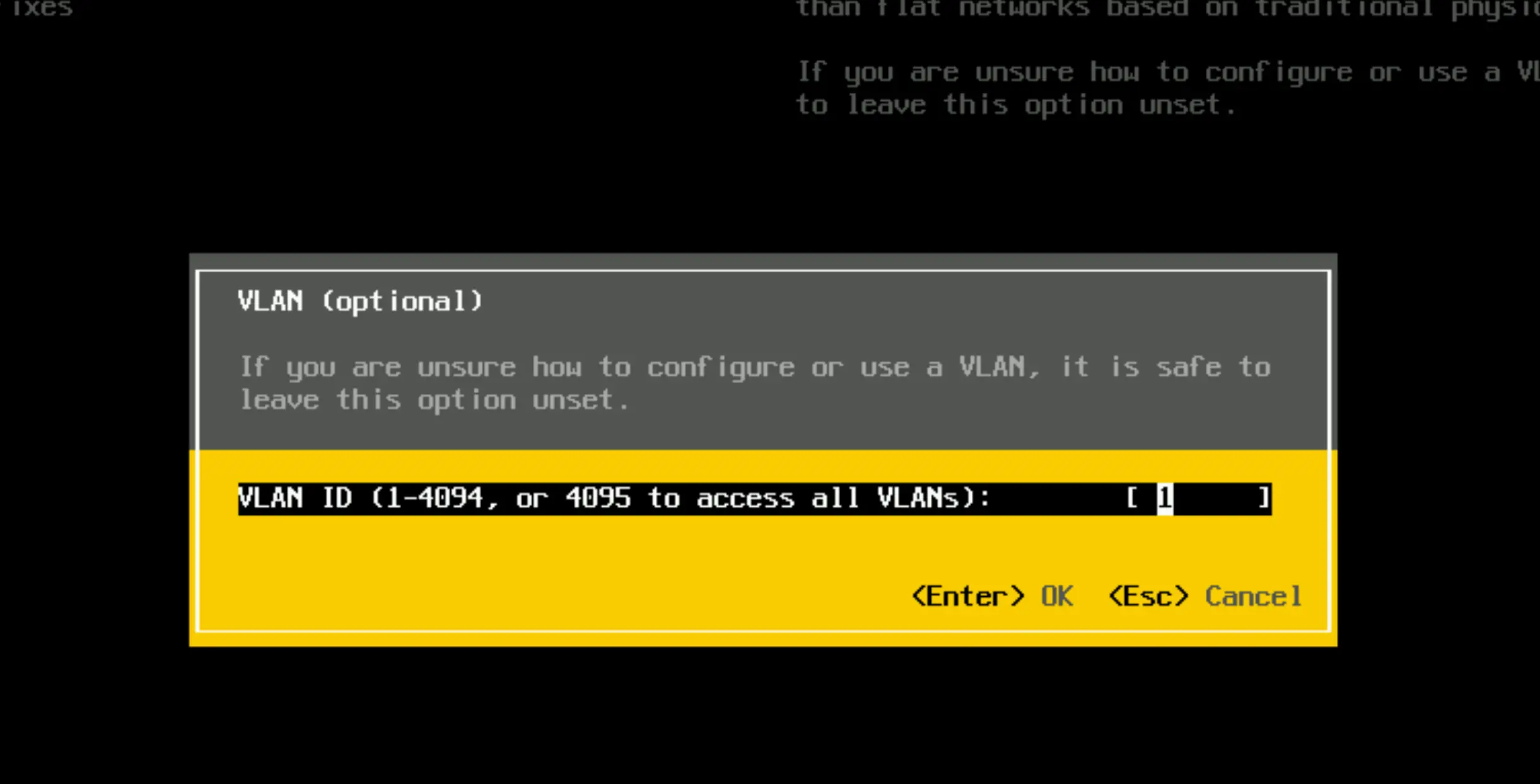 ESXi management network