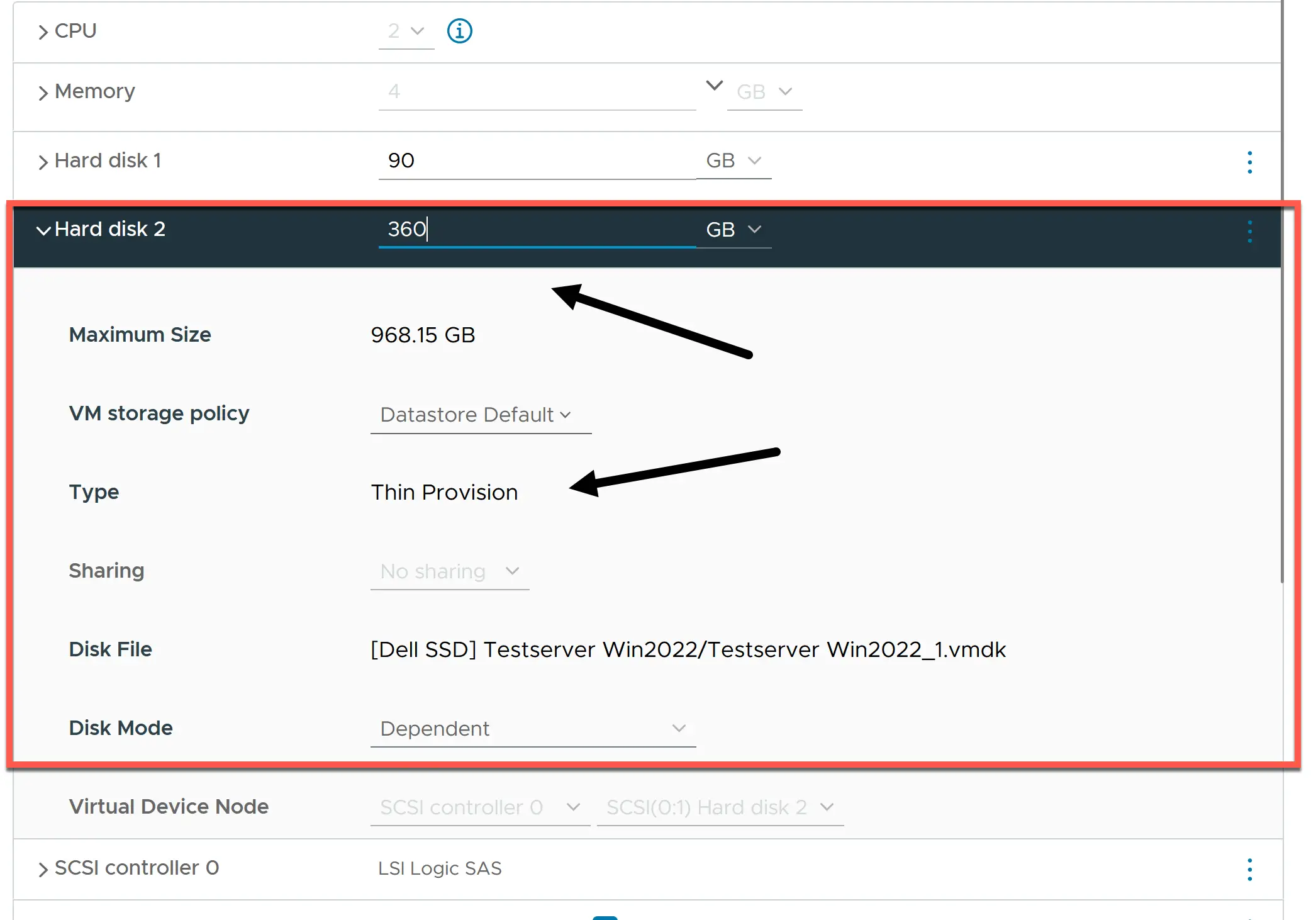 VMware, Guest Windows, increase disk size