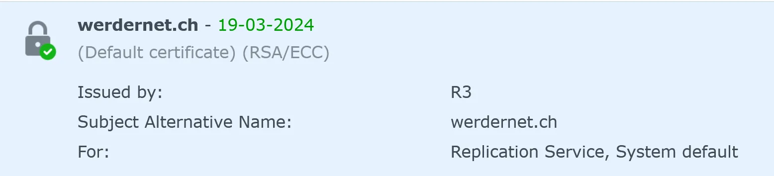 Synology check settings