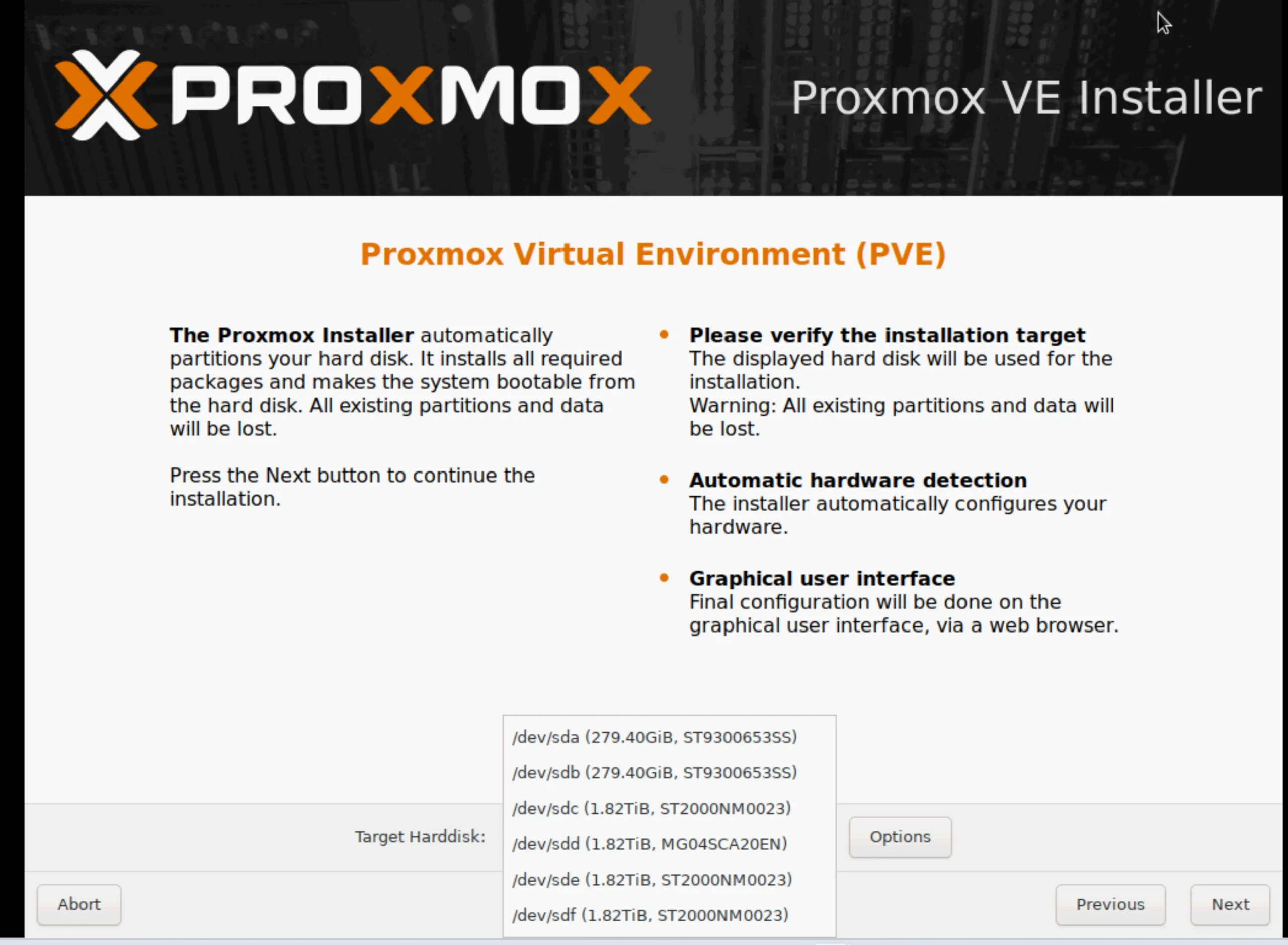 Proxmox targe disks ZFS1