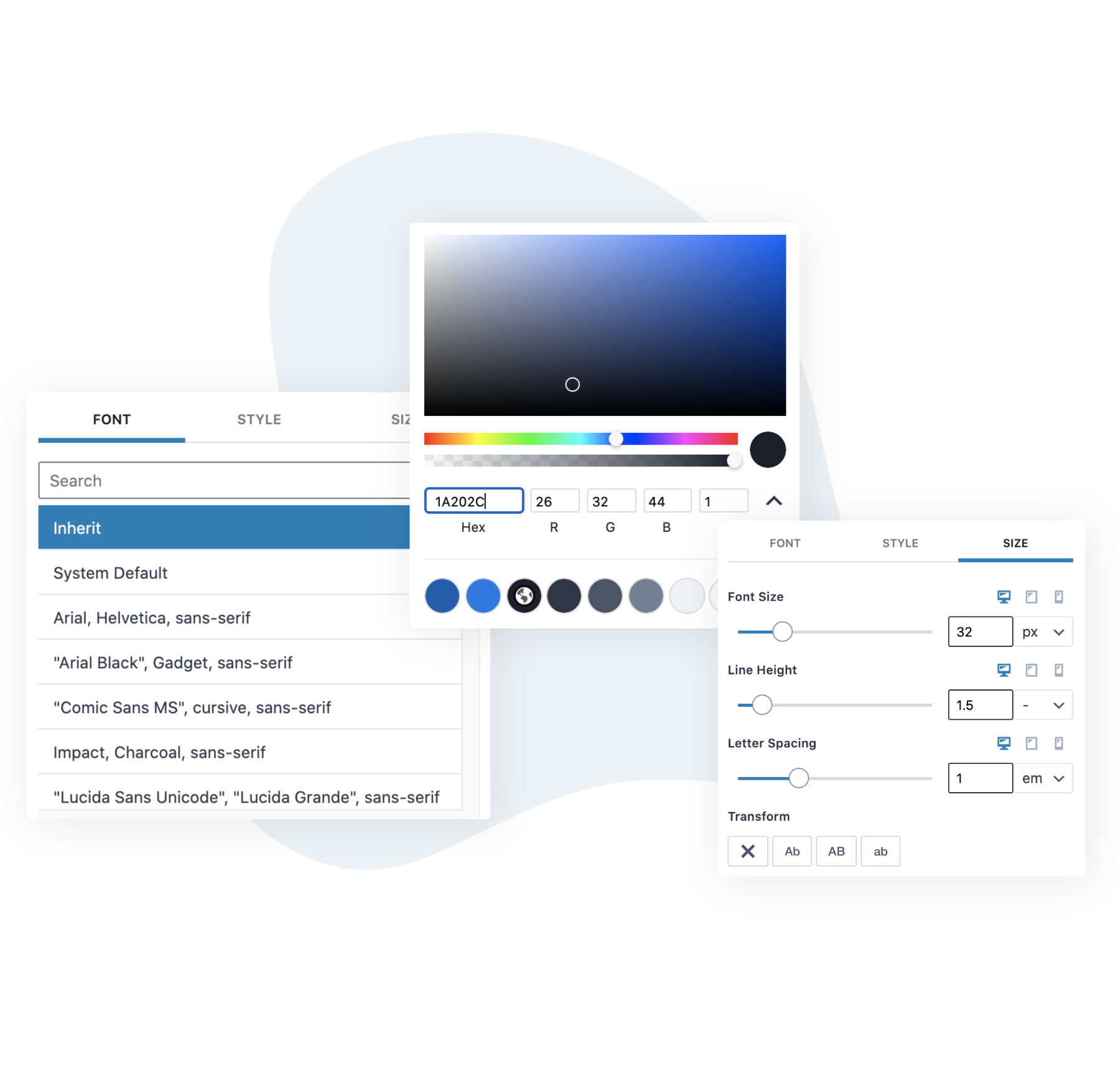 Kadence typography system